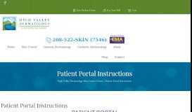 
							         Patient Portal | High Valley Dermatology								  
							    