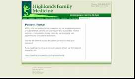 
							         Patient Portal - Highlands Family Medicine - Denver, Colorado								  
							    