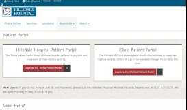 
							         Patient Portal - Hillsdale Hospital								  
							    