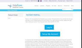 
							         Patient Portal - Holy Cross Medical Center								  
							    