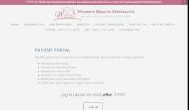 
							         Patient Portal Home - Ovarian Cancer Treatment Rockville - Women's ...								  
							    