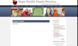 
							         Patient Portal | Hope Health Family Practice								  
							    