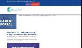 
							         Patient Portal - Hope Regional Cancer Center								  
							    