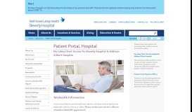 
							         Patient Portal, Hospital - Beverly Hospital								  
							    