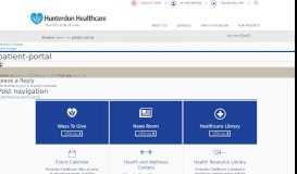
							         patient-portal | Hunterdon Healthcare								  
							    