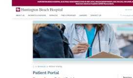 
							         Patient Portal in Orange County - Huntington Beach Hospital								  
							    