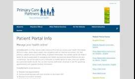 
							         Patient Portal Info - Primary Care Partners								  
							    