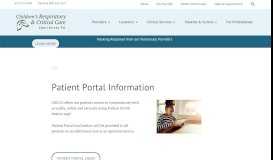 
							         Patient Portal Information : Children's Respiratory and Critical Care ...								  
							    