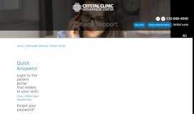 
							         Patient Portal Information | Crystal Clinic Orthopedic Center								  
							    