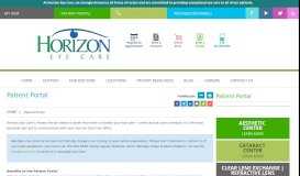 
							         Patient Portal Information | Horizon Eye Care Patients								  
							    
