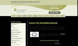
							         Patient Portal Information | Orchard Hospital								  
							    