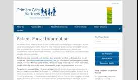 
							         Patient Portal Information - Primary Care Partners								  
							    