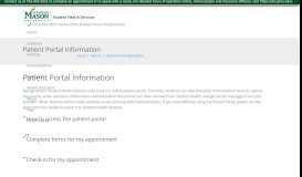 
							         Patient Portal Information - Student Health Services - George Mason ...								  
							    