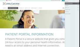 
							         Patient Portal Information – Unity Care NW								  
							    