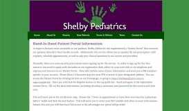 
							         Patient Portal Information - Welcome to Shelby Pediatrics - A piece of ...								  
							    