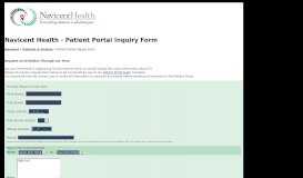
							         Patient Portal Inquiry - Navicent Health								  
							    