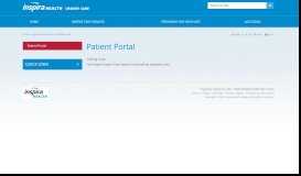 
							         Patient Portal - Inspira Health Network - Inspira Urgent Care								  
							    