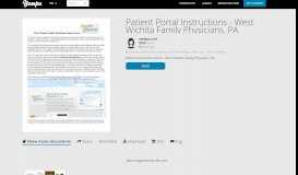 
							         Patient Portal Instructions - West Wichita Family Physicians, PA								  
							    