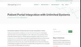 
							         Patient Portal Integration with Unlimited Systems - Navigating Cancer								  
							    