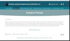 
							         Patient Portal - Internal Medicine Associates of Westport, P.C. ...								  
							    
