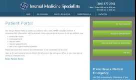 
							         Patient Portal - Internal Medicine Specialists, P.C.								  
							    