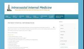 
							         Patient Portal - Intracoastal Internal Medicine								  
							    