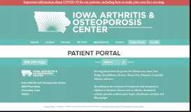 
							         Patient Portal - Iowa Arthritis & Osteoporosis Center								  
							    