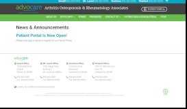 
							         Patient Portal Is Now Open! | Advocare Arthritis Osteoporosis and ...								  
							    