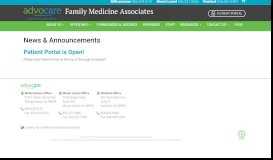 
							         Patient Portal is Open! | Advocare Family Medicine Associates								  
							    