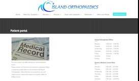 
							         Patient portal - Island Orthopaedics								  
							    