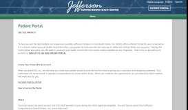 
							         Patient Portal | Jefferson Comprehensive Health Center - Jefferson ...								  
							    