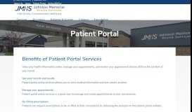 
							         Patient Portal - Johnson Memorial Health Services								  
							    