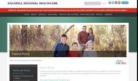 
							         Patient Portal - Kalispell Regional Healthcare								  
							    