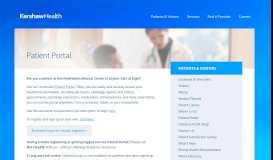 
							         Patient Portal - Kershaw Health								  
							    