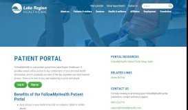 
							         Patient portal | Lake Region Healthcare								  
							    