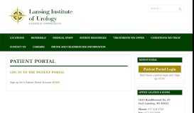 
							         Patient Portal – Lansing Institute of Urology								  
							    