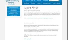 
							         Patient Portal Login and Registration | Morrow County Hospital								  
							    