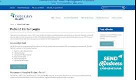 
							         Patient Portal Login | CHI St. Luke's Health								  
							    