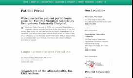 
							         Patient Portal Login - Eye One Surgical Associates								  
							    