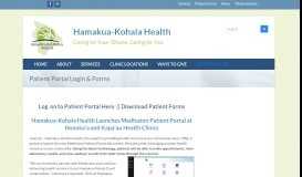 
							         Patient Portal Login & Forms - Hamakua-Kohala Health								  
							    