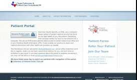 
							         Patient Portal Login - Texas Pulmonary								  
							    