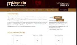 
							         Patient Portal | Magnolia Family Medicine								  
							    