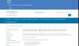 
							         Patient Portal | Maria Parham Health								  
							    