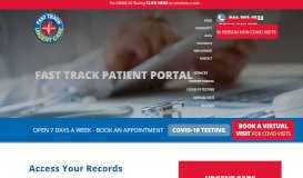 
							         Patient Portal, Medical Records Access | Fast Track Urgent Care								  
							    