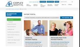 
							         Patient Portal | Medical Records | Pay My Bill - Copley Hospital								  
							    