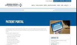 
							         Patient Portal | Memorial Hospital of Converse County								  
							    