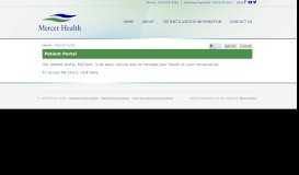 
							         Patient Portal | Mercer Health								  
							    