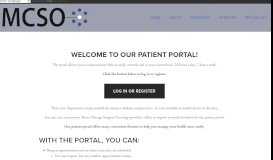 
							         Patient Portal — Metro Chicago Surgical Oncology								  
							    
