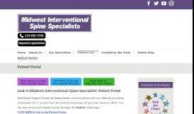 
							         Patient Portal - Midwest Interventional Spine Specialists								  
							    