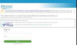 
							         Patient Portal - Monmouth Cardiology Associates, LLC - Medfusion								  
							    